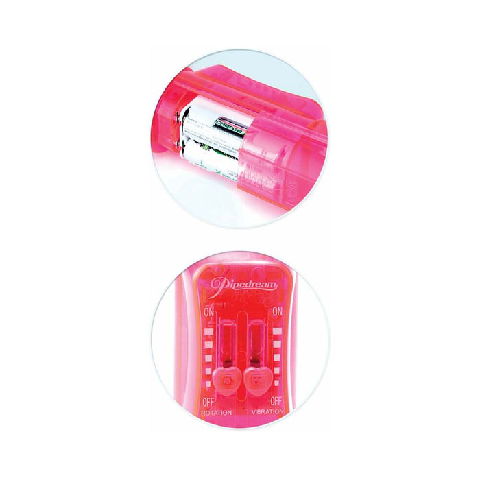 Pipedream Total Ecstasy Triple Stimulator Vibe Dual-Entry Rabbit Vibrator Pink