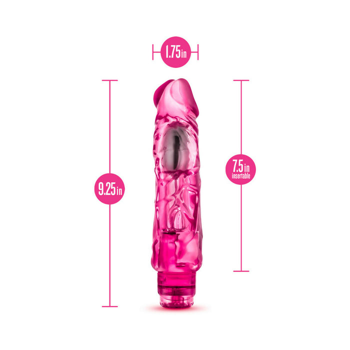 Blush Naturally Yours Wild Ride Realistic 9 in. Vibrating Dildo Pink