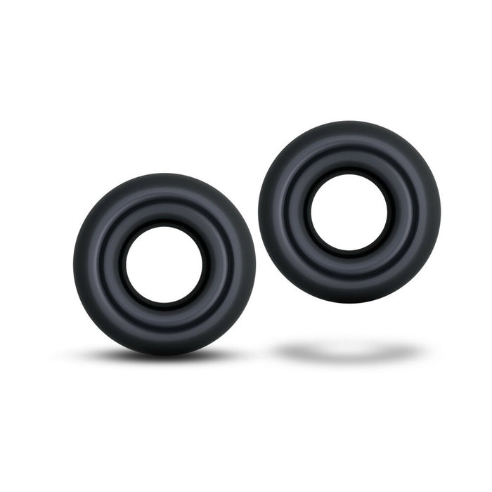 Blush Stay Hard Donut Rings Oversized Cockring 2-Pack Black