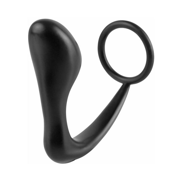 Pipedream Anal Fantasy Collection Silicone Ass-Gasm Cockring Plug Black