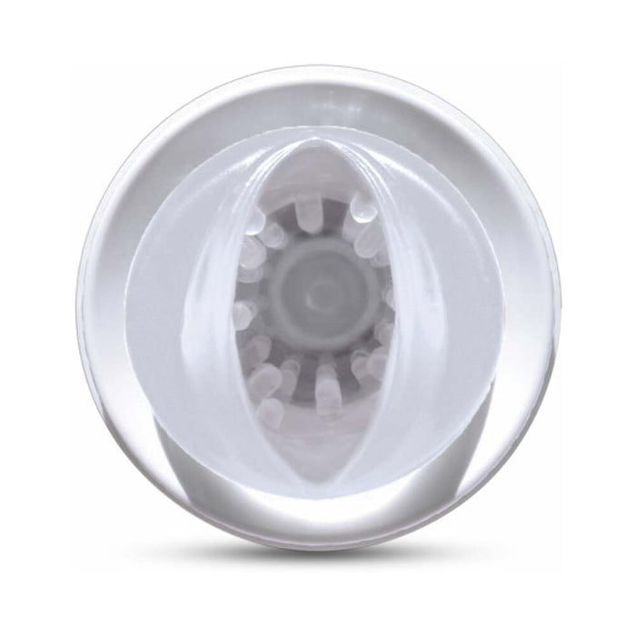 PDX Rechargeable Roto-Bator Pussy Light-Up Rotating Stroker Clear/White