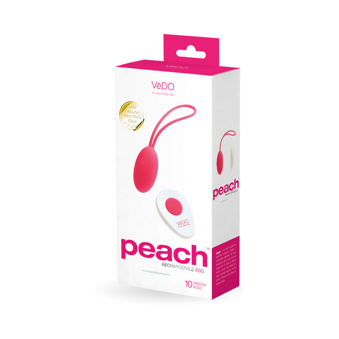 VeDO Peach Rechargeable Egg Vibe - Foxy Pink