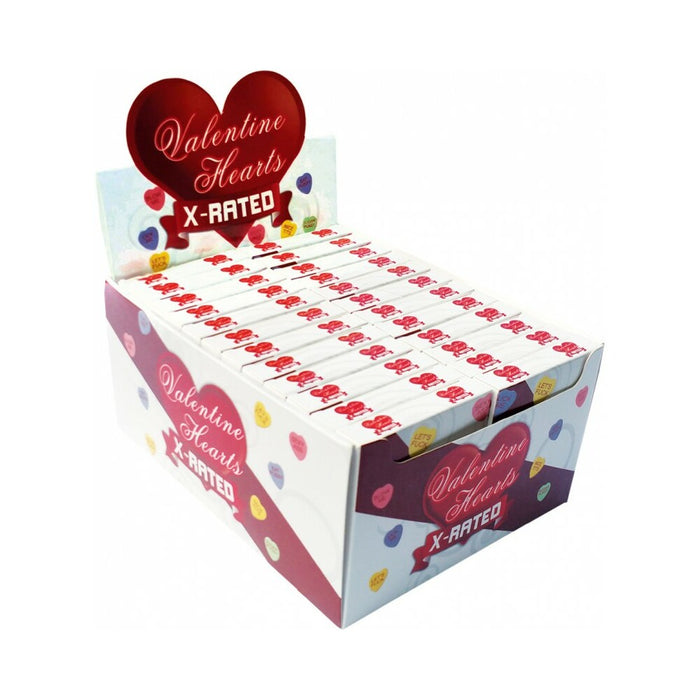 Valentines X-Rated Heart Candy with Assorted Sayings - 24 Boxes/Display