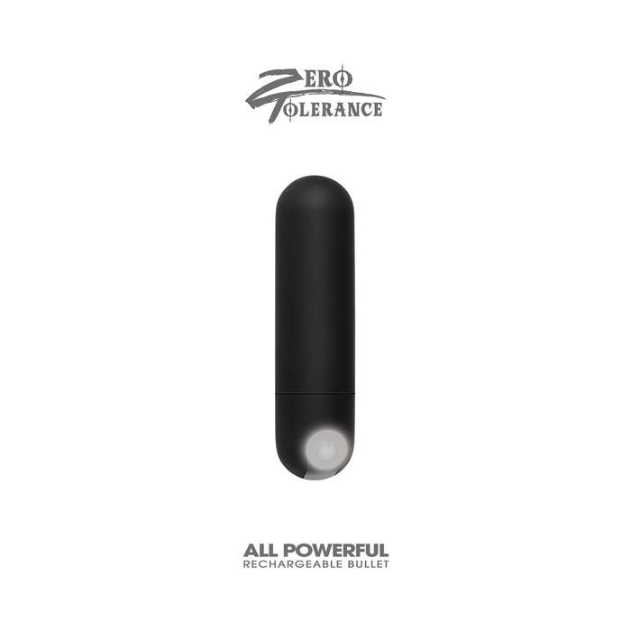 Zero Tolerance All Powerful Rechargeable Bullet Vibrator Black