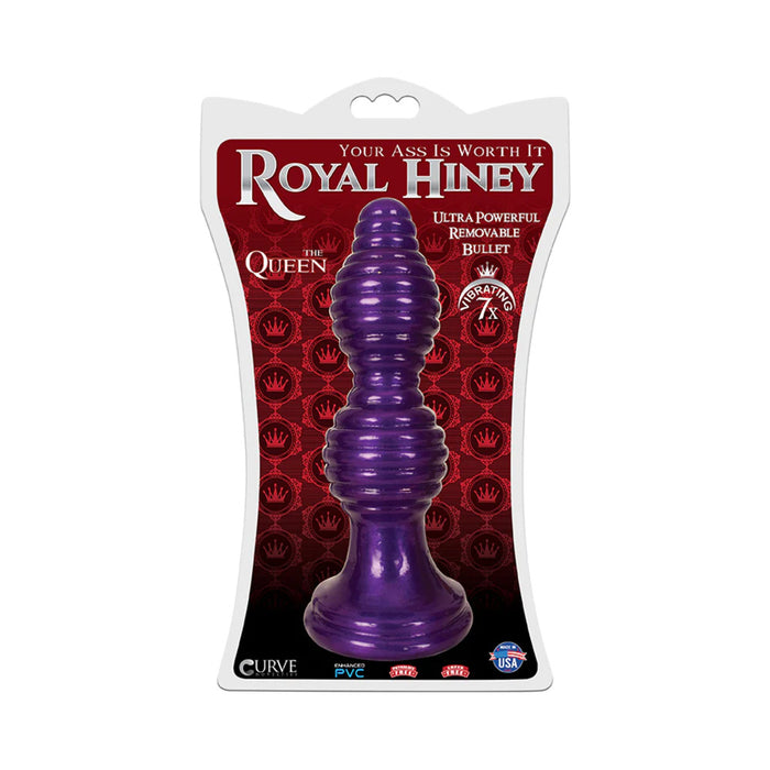 Curve Toys Royal Hiney The Queen Vibrating Anal Plug Purple