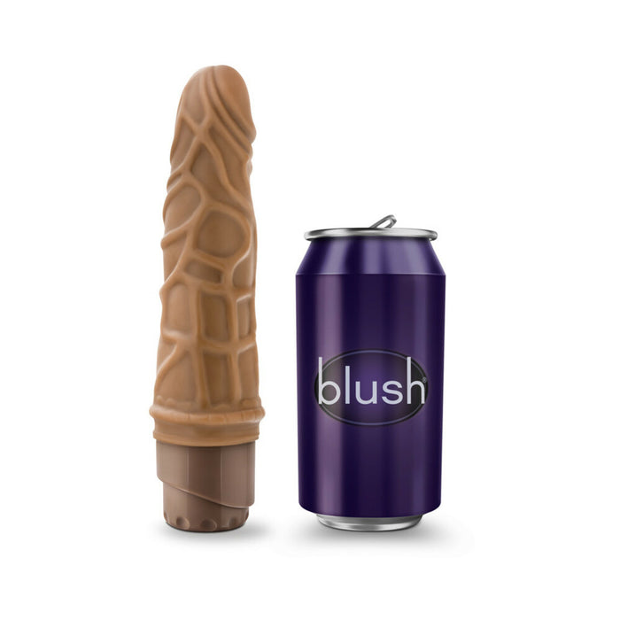 Blush Dr. Skin Vibe 3 Realistic 7.25 in. Vibrating Dildo Tan