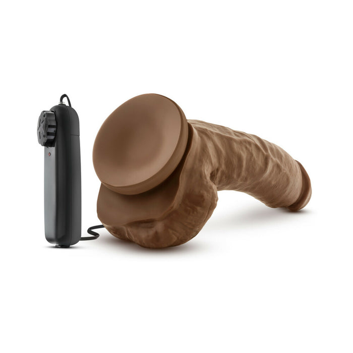 Blush Loverboy The Boxer Remote-controlled 9 in. Vibrating Dildo with Balls & Suction Cup Tan