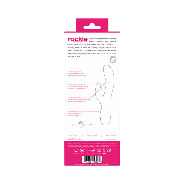 VeDO Rockie Rechargeable Dual Vibe - Foxy Pink