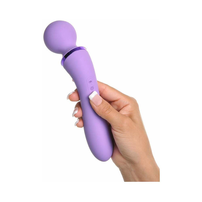 Pipedream Fantasy For Her Duo Wand Massage-Her Rechargeable Silicone Dual-Ended Vibrator Purple