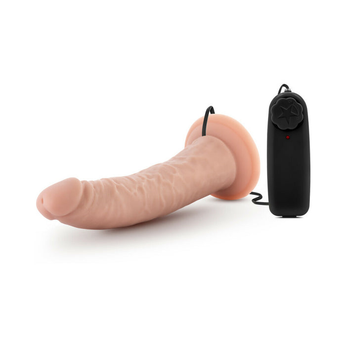 Blush Dr. Skin Dr. Dave Realistic 7 in. Vibrating Dildo with Suction Cup Beige