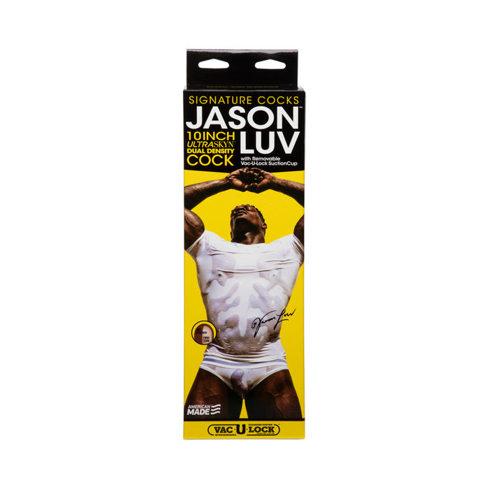 Jason Luv 10in ULTRASKYN Cock with Removable Vac-U-Lock Suction Cup Chocolate