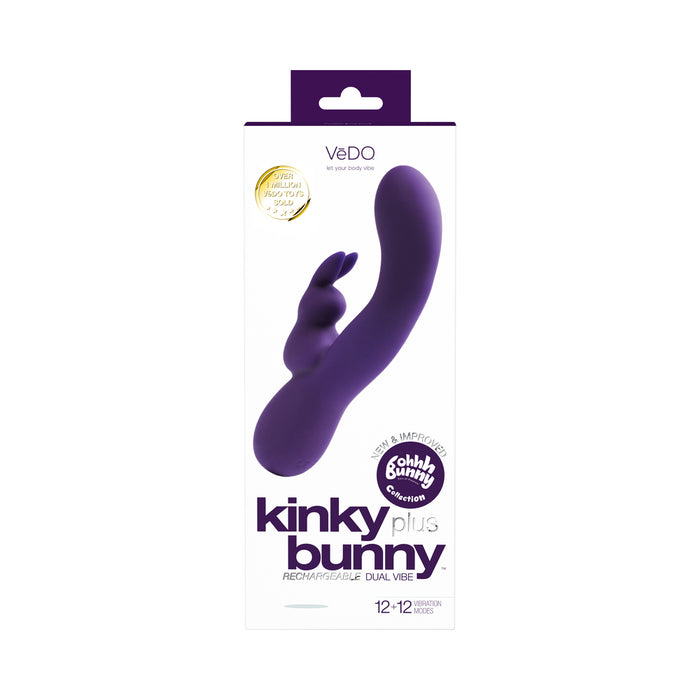 VeDO Kinky Bunny Rechargeable Rabbit Vibrator - Deep Purple