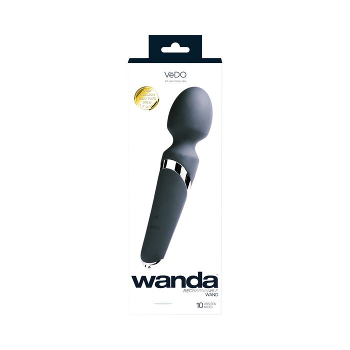 VeDO Wanda Rechargeable Wand Vibe - Just Black