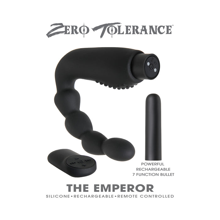 Zero Tolerance The Emperor Vibrating Silicone Prostate Massager Black