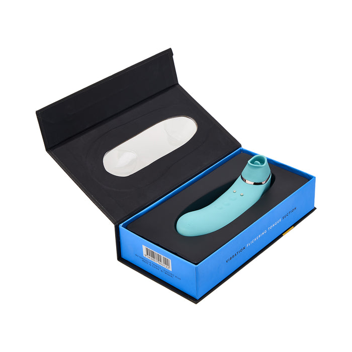 Nu Sensuelle Trinitii 3-in-1 Suction Tongue Vibe Electric Blue