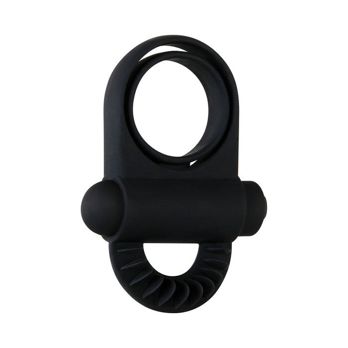 Zero Tolerance Bell Ringer Rechargeable Vibrating Flicking Silicone Cockring Black