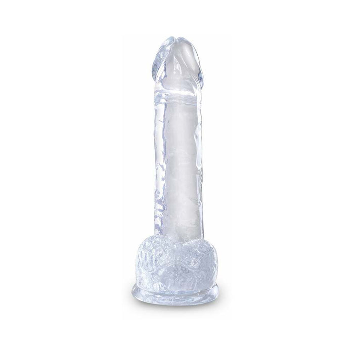 Pipedream King Cock Clear 7 in. Cock With Balls Realistic Suction Cup Dildo