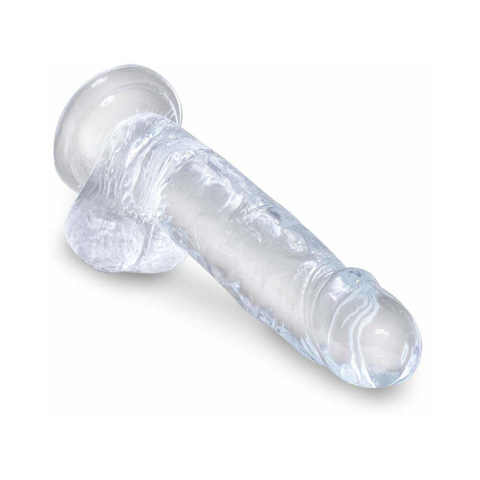 Pipedream King Cock Clear 7 in. Cock With Balls Realistic Suction Cup Dildo