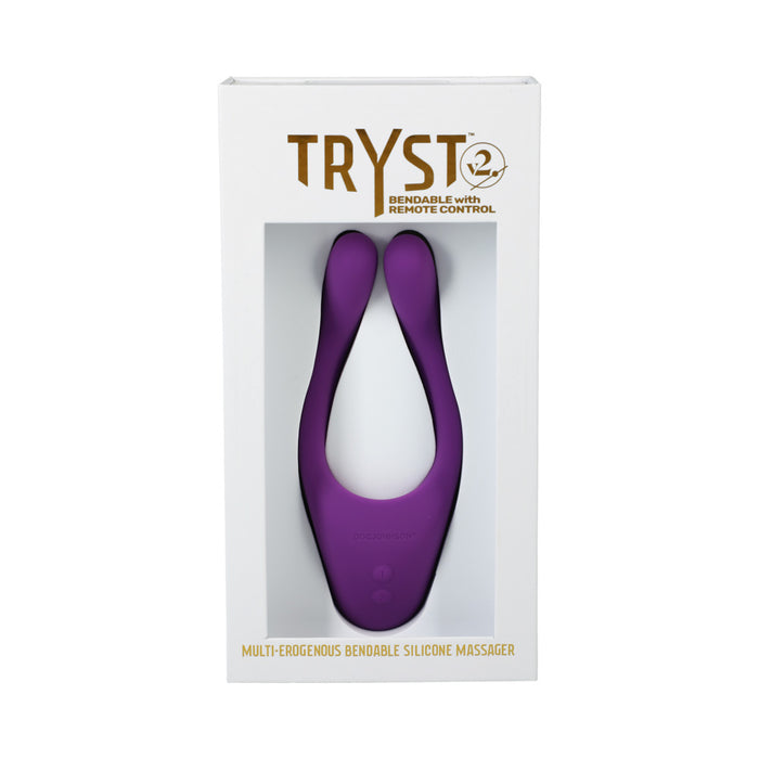 Tryst V2 Bendable Multi Erogenous Zone Massager With Remote Purple — Nalpac 5017
