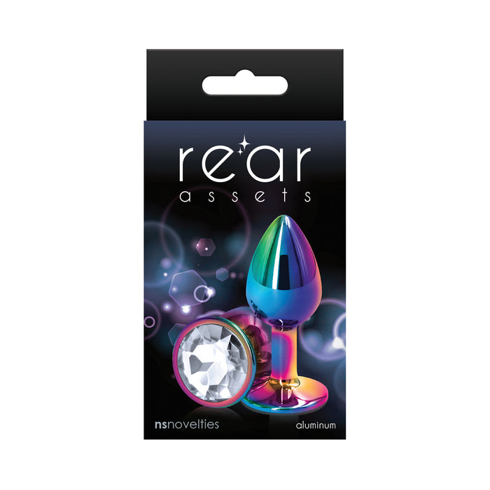 Rear Assets Metal Anal Plug Small Multicolor/Clear