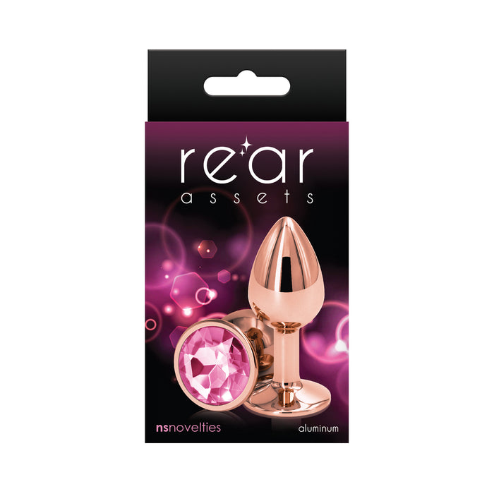 Rear Assets Rose Gold Anal Plug Small Pink