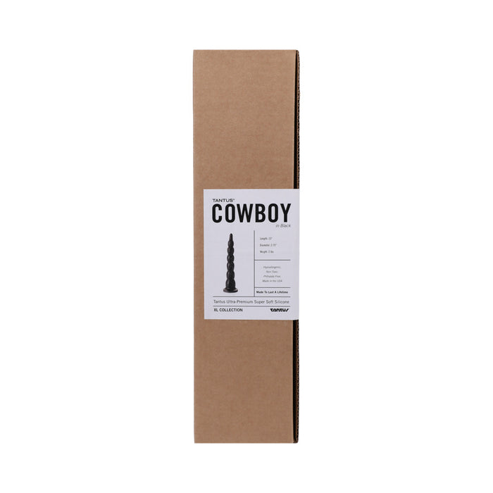 Tantus Cowboy Beaded Dildo Onyx (Box)