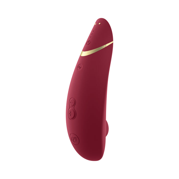 Womanizer Premium 2 Rechargeable Silicone Luxurious Pleasure Air Clitoral Stimulator Bordeaux