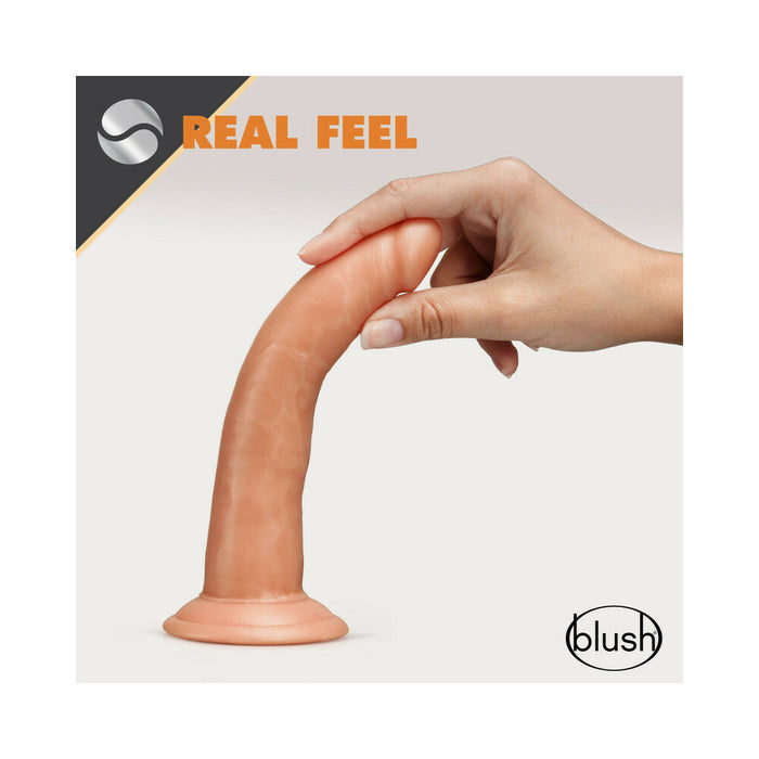 Blush Dr. Skin Glide Realistic 7.5 in. Self-Lubricating Dildo with Suction Cup Tan