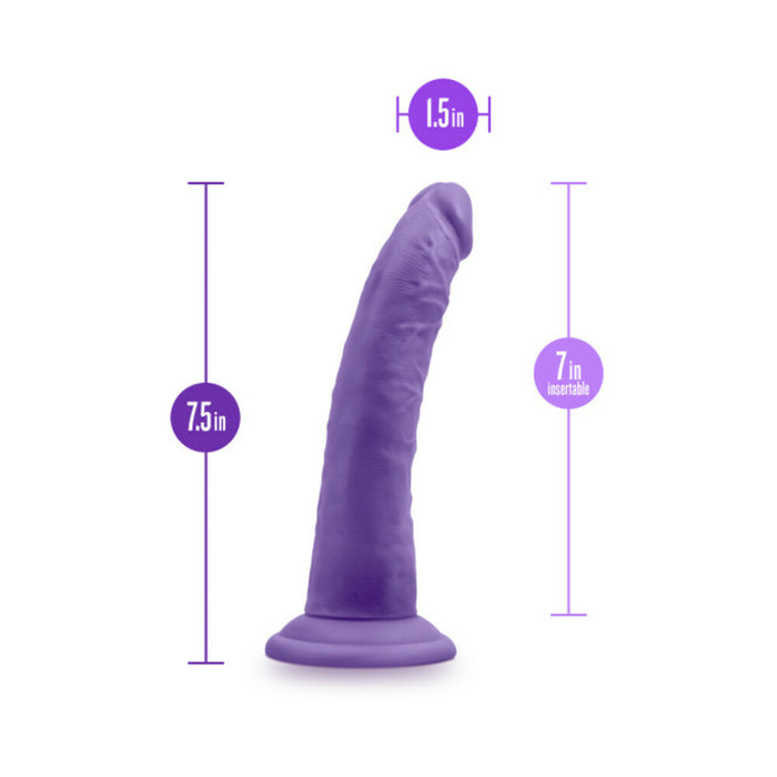 Blush Au Naturel Bold Jack 7 in. Posable Dual Density Dildo with Suction Cup Purple