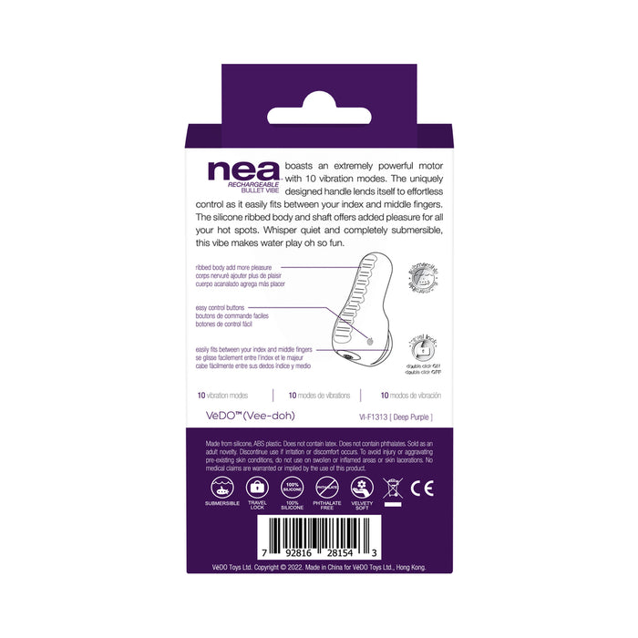 Vedo Nea Rechargeable Finger Vibe Deep Purple