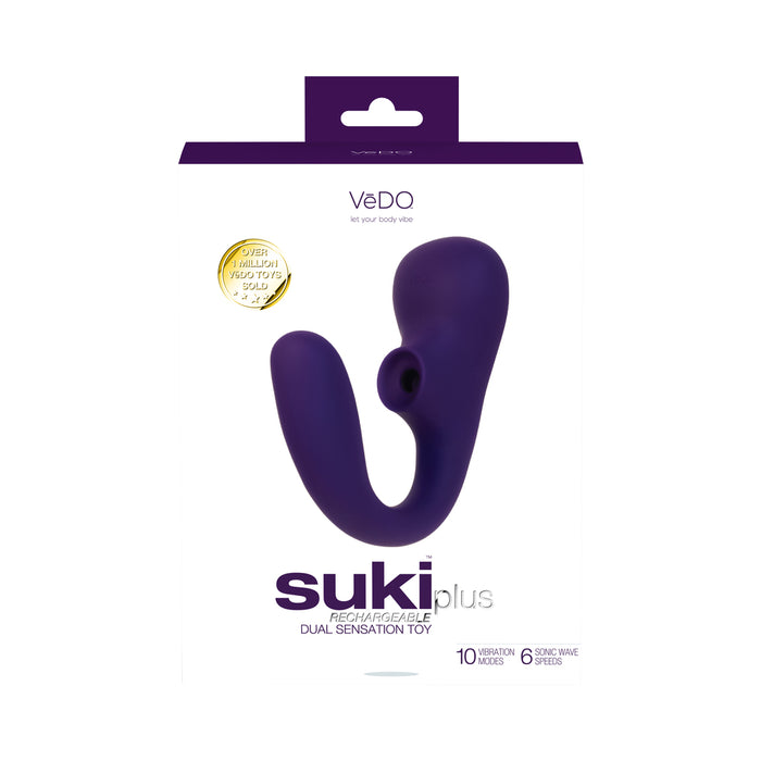 Vedo Suki Plus Rechargeable Dual Sonic Vibe Deep Purple