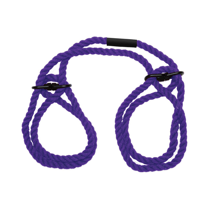 Merci Restrain 6mm Hemp Wrist or Ankle Cuffs Violet