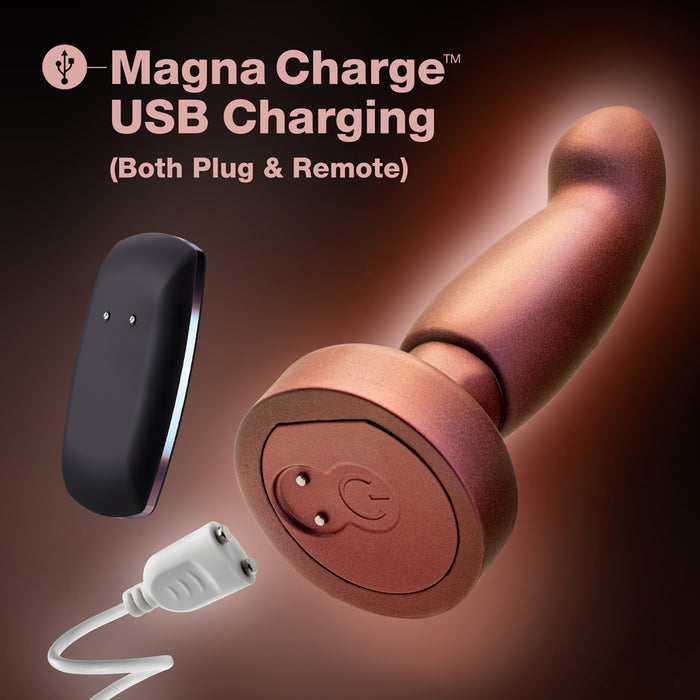 Anal Adventures Matrix Bionic Plug with Remote Cosmic Copper