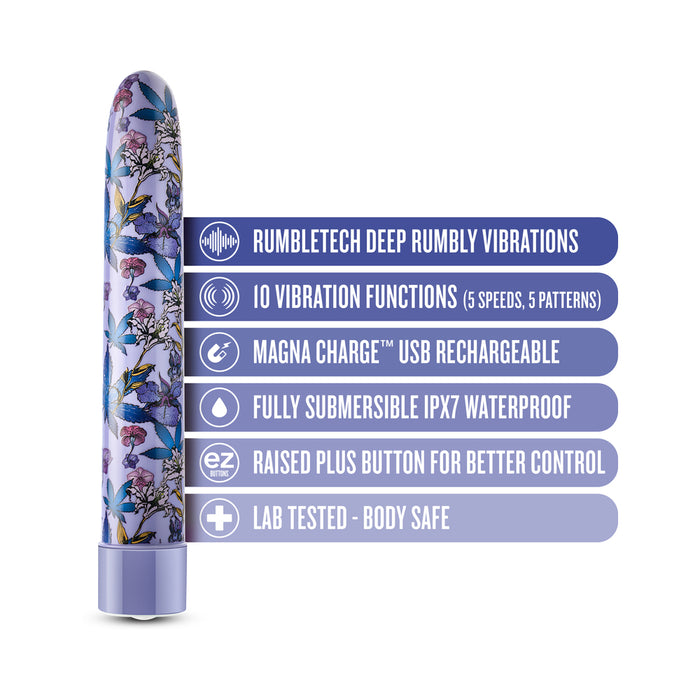 Limited Addiction Floradelic Rechargeable 7 in. Vibrator Purple