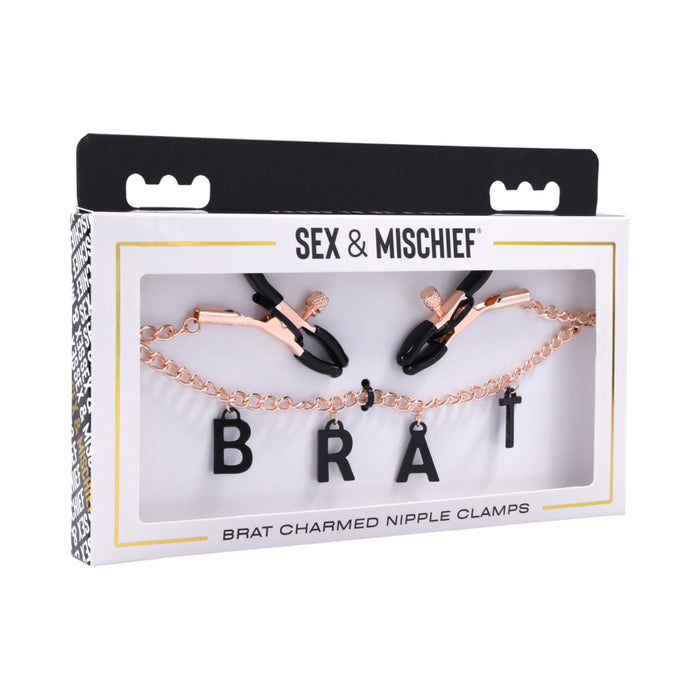 Sportsheets Sex & Mischief Brat Charmed Nipple Clamps