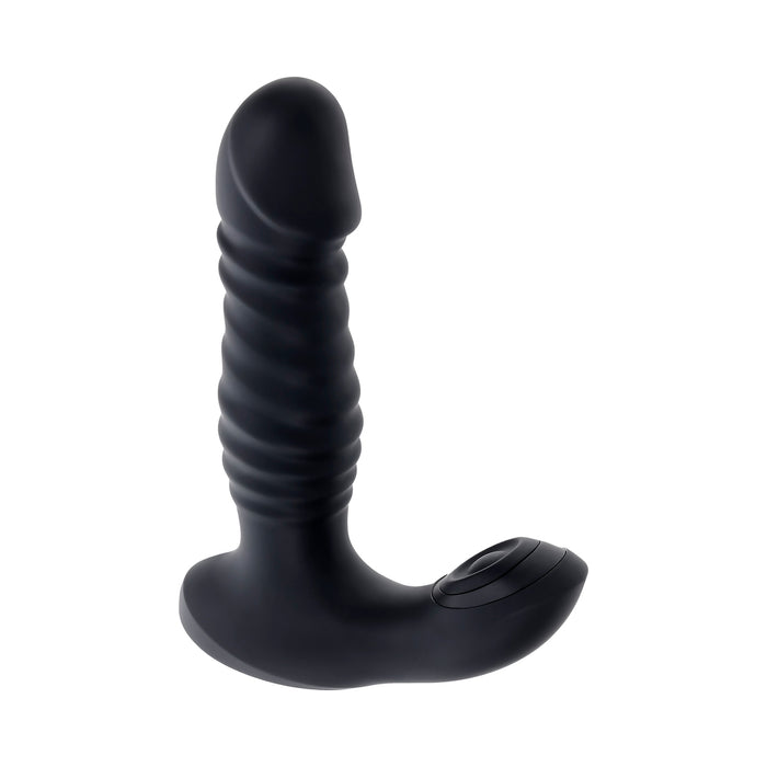 Zero Tolerance Striker Rechargeable Thrusting Anal Vibe with Remote Silicone Black