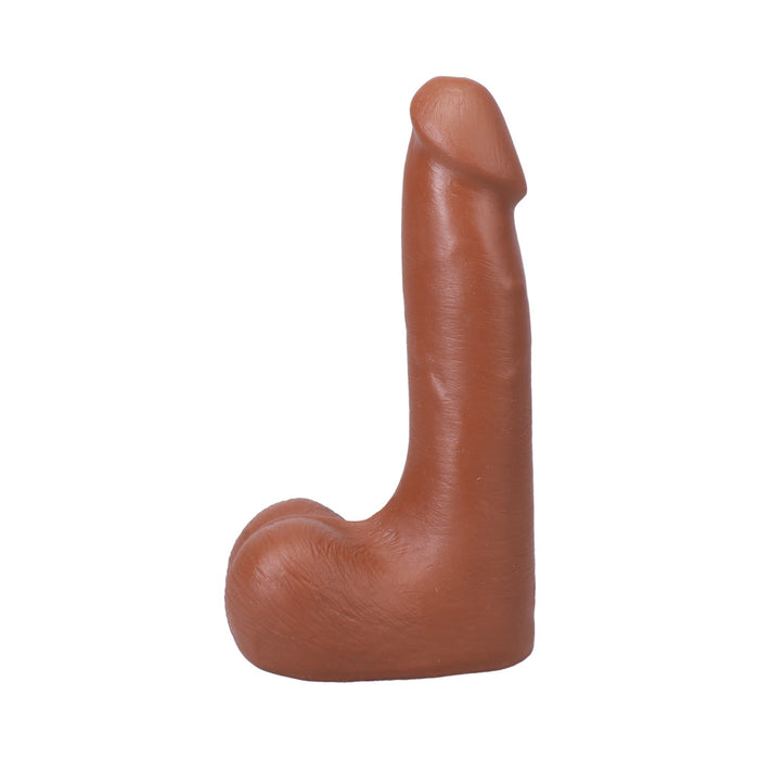 The Realistic Cock 7 in. ULTRASKYN Vac-U-Lock Dildo with Balls Caramel