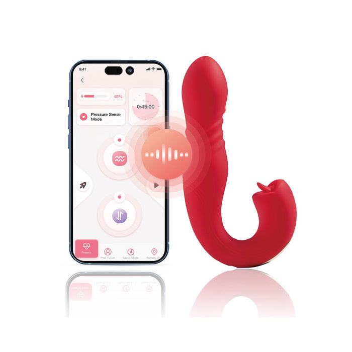 Honey Play Box Joi Thrust 2 App-Controlled Thrusting Vibrator & Clit Licker