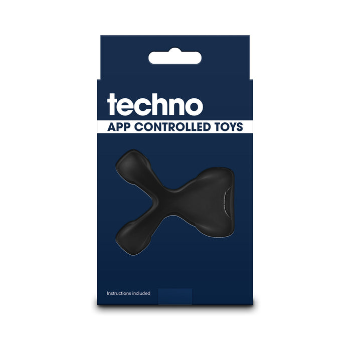 Techno Strobe App-controlled Vibrating Cock Ring Black