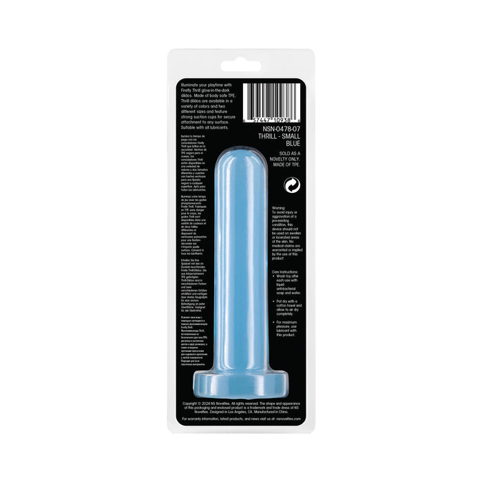 Firefly Thrill Small Glow-in-the-Dark Dildo Blue