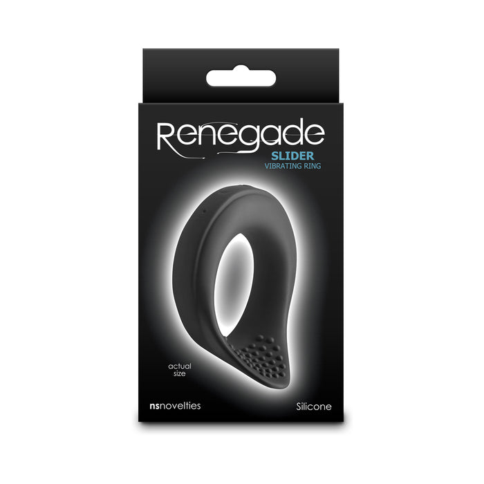 Renegade Slider Vibrating Cock Ring Black