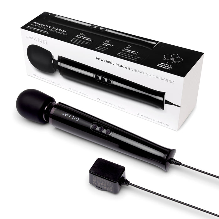 Le Wand Plug-In Vibrating Massager Black