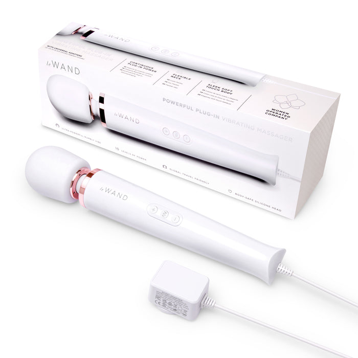 Le Wand Plug-In Vibrating Massager White