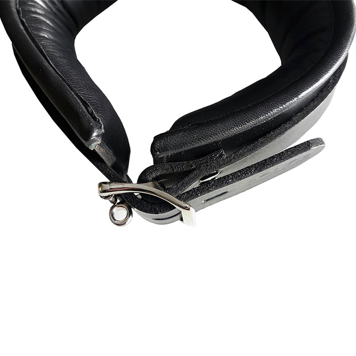 Rouge Leather Padded Collar Black/Black