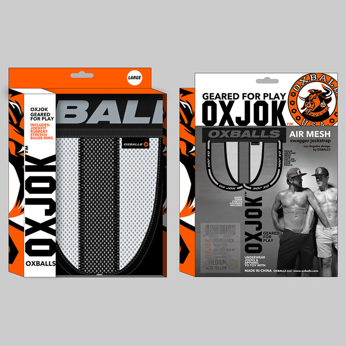 Oxballs Airmesh Upthrust Slider-Strap Jock Ice White XL