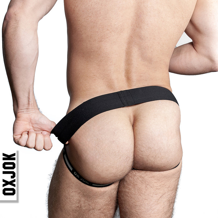 Oxballs Oxjok Airmesh Swagger Slider-Strap Jock Tar Black L