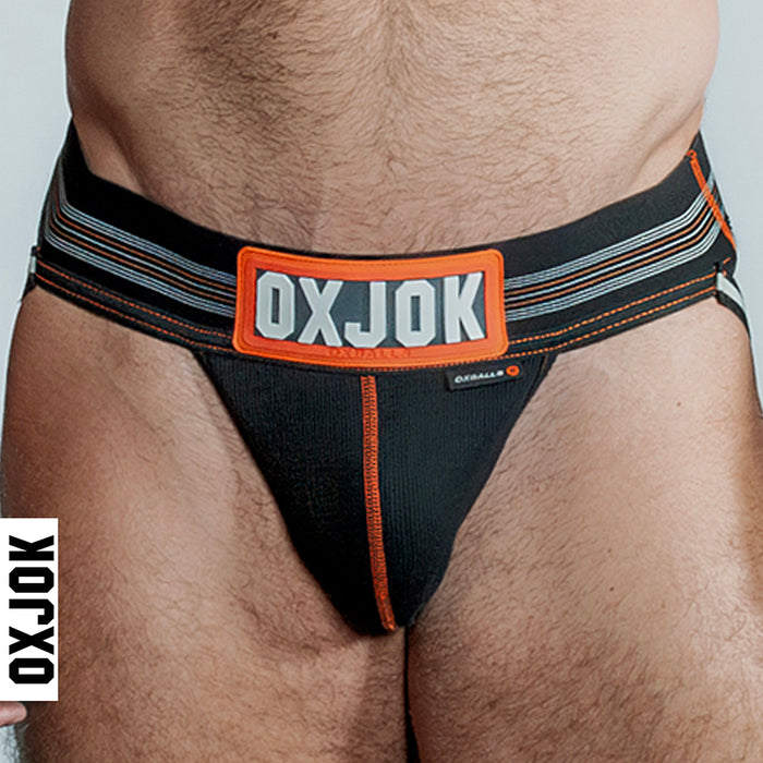 Oxballs Slingjock Upthrust Slider-Strap Jock Black Iron S