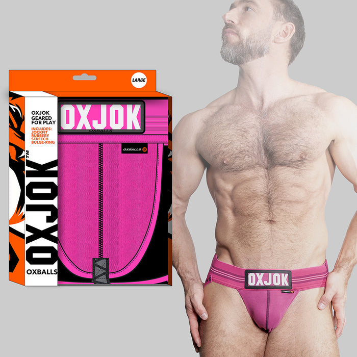 Oxballs Slingjock Upthrust Slider-Strap Jock Pink Sky M