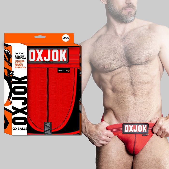 Oxballs Slingjock Upthrust Slider-Strap Jock Red Hot XL