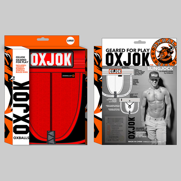 Oxballs Slingjock Upthrust Slider-Strap Jock Red Hot 2XL